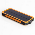Solar Power Bank with carabiner hook and light